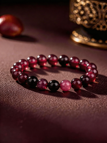 Berry Pink Garnet Bracelet - Feng Shui & Eastern Luck Edition
